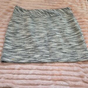 LOFT Black and White Mini Skirt